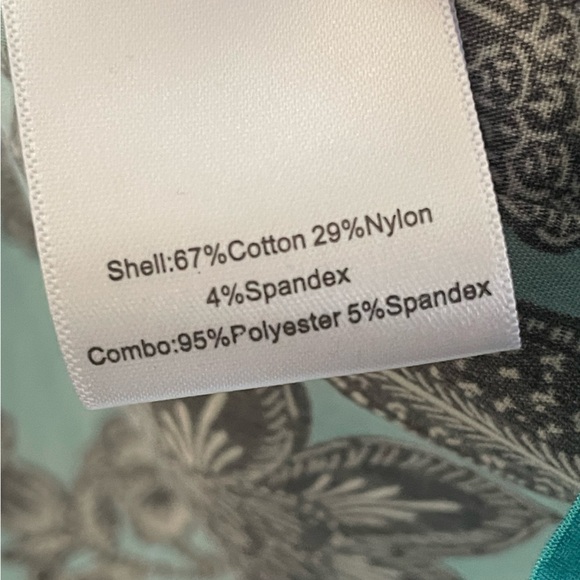 C WONDER Dress Women’s M Sleeveless V-Neck Ruffle Hem Etched Floral Blue Popover - Picture 8 of 10